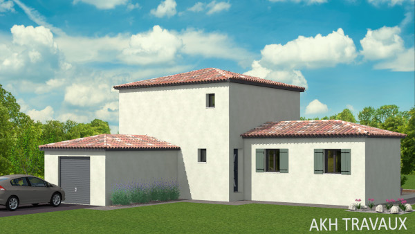 AKH Project - Modèle Le Baliser : Surfaces 122.16 m² et garage 18.50 m²